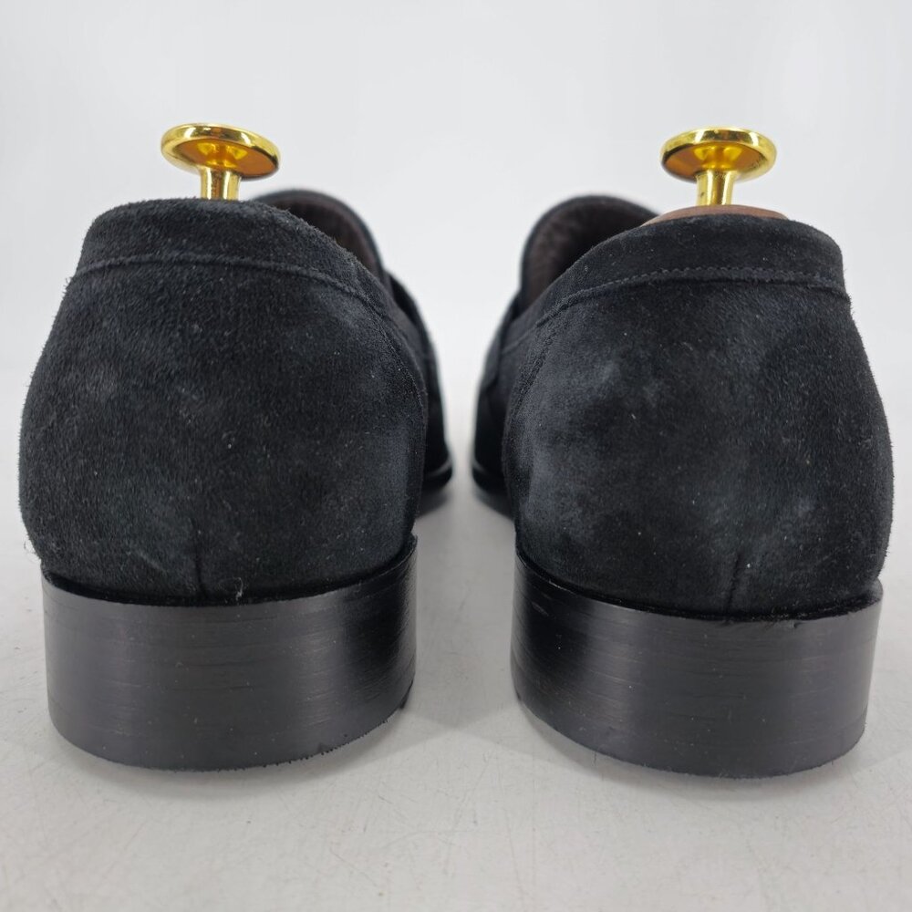 NEW Barker England UK Dress Shoes Black Suede Leather Penny Loafers Mens 11.5 - Picture 7 of 11
